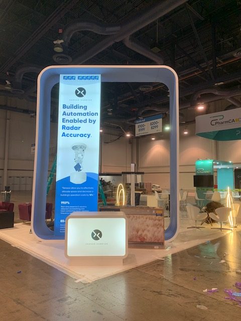 The CES 2022 stand before the doors opened