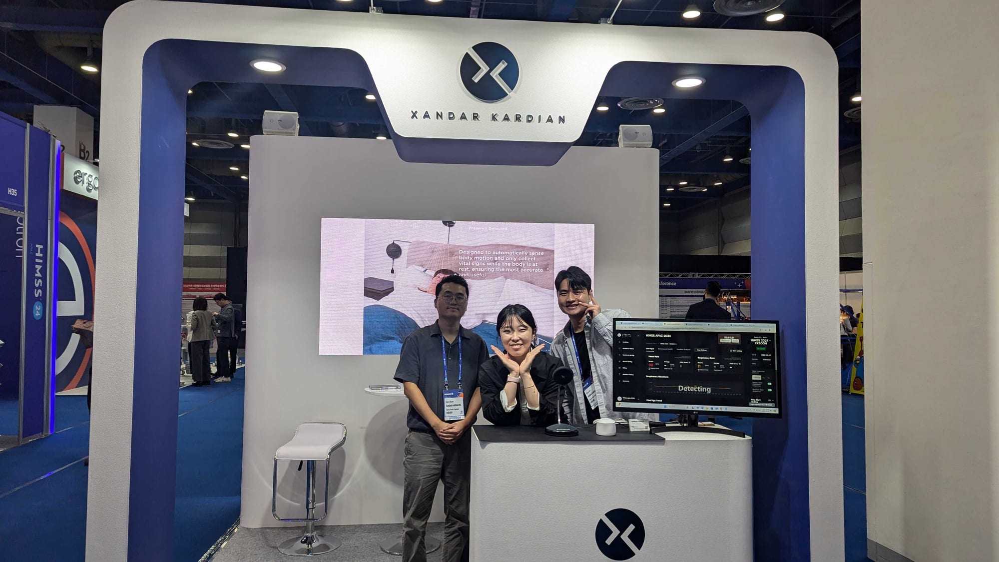 The Xandar Kardian stand at HIMSS APAC 2024