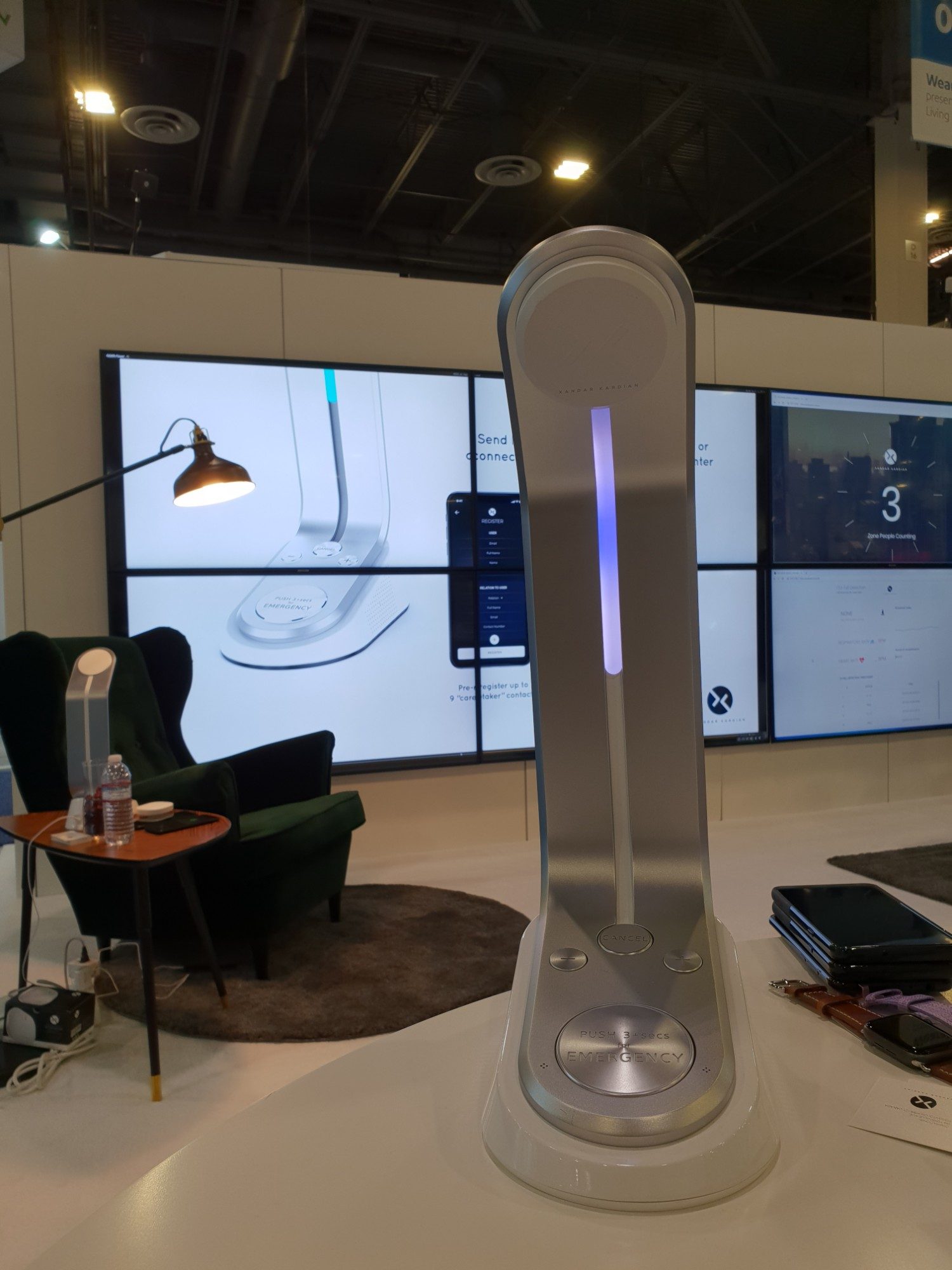 An early personal-emergency-response lamp concept