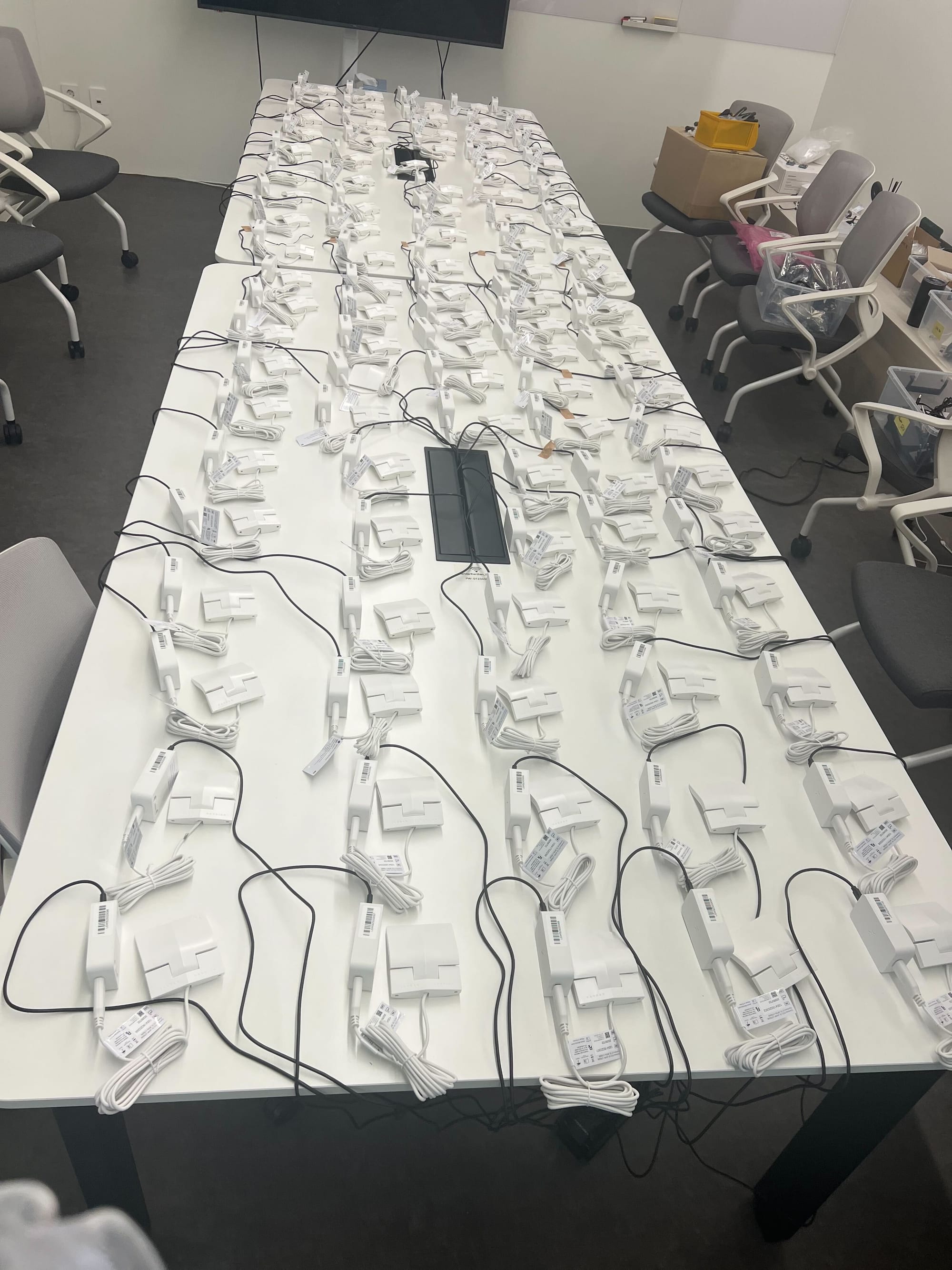 New XK300 test samples laid out on a table