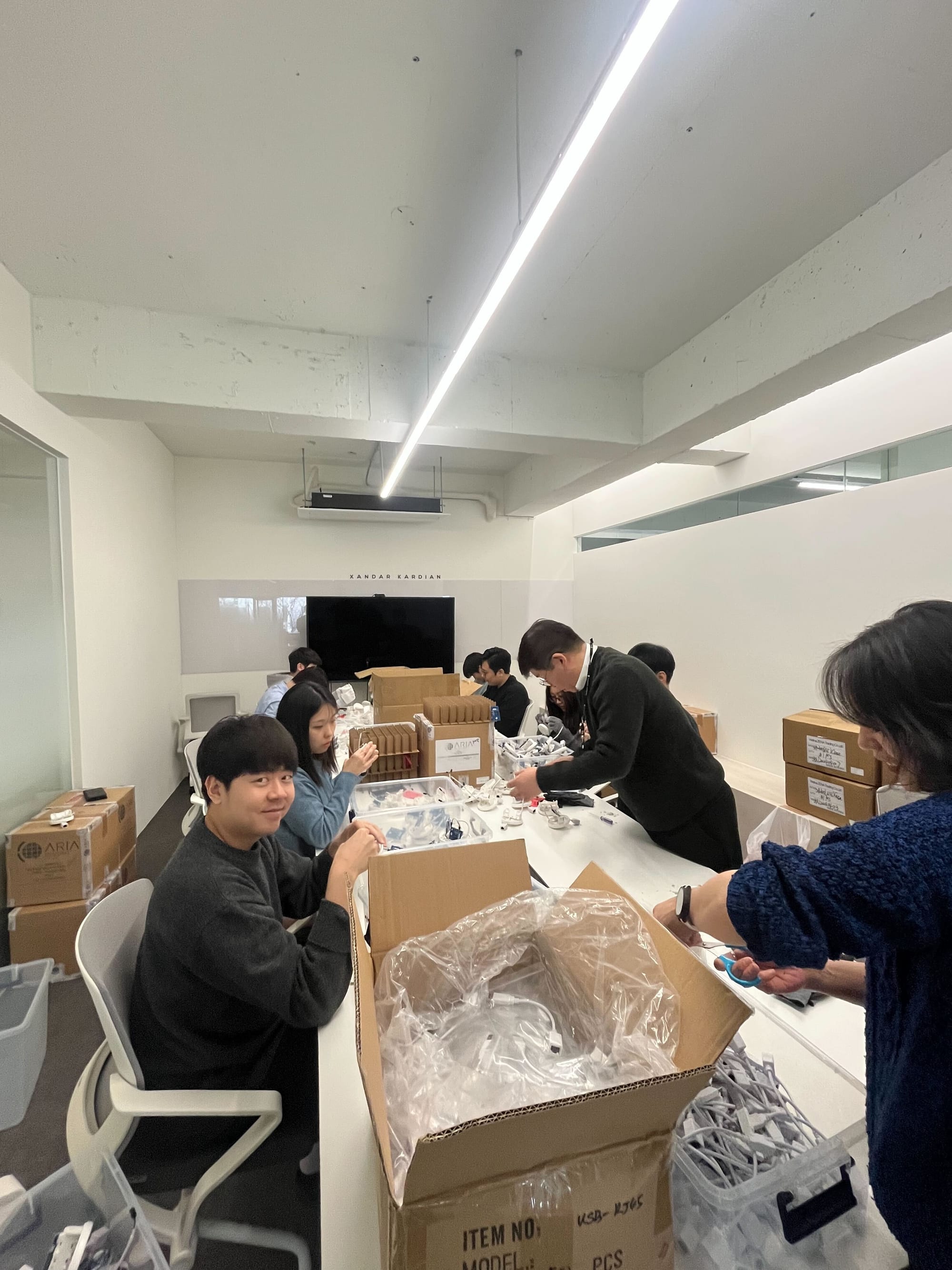 The Seoul team checking new samples